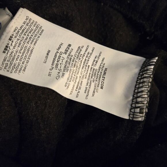 Hurley Black Hoodie And Sweatpants Set Diffetent Sizes - Picture 11 of 11